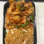 Best C19. Hunan Chicken (Combo Platter) in Aurora, IL